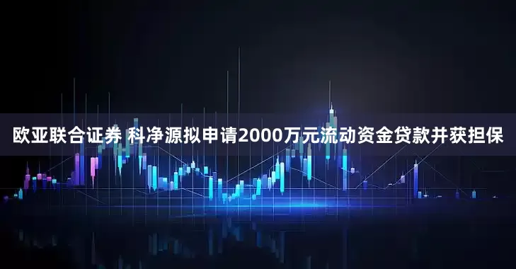 欧亚联合证券 科净源拟申请2000万元流动资金贷款并获担保
