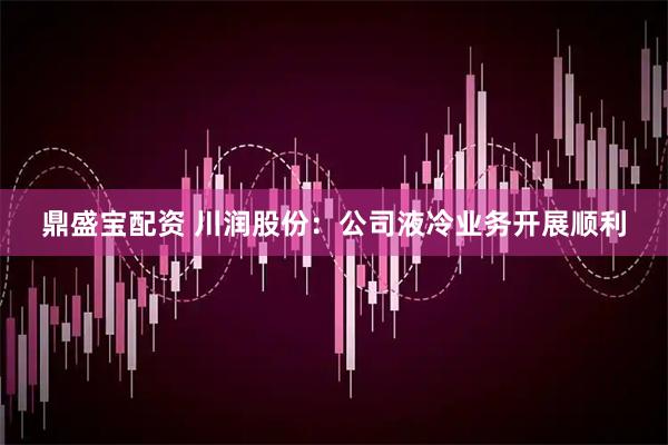 鼎盛宝配资 川润股份：公司液冷业务开展顺利